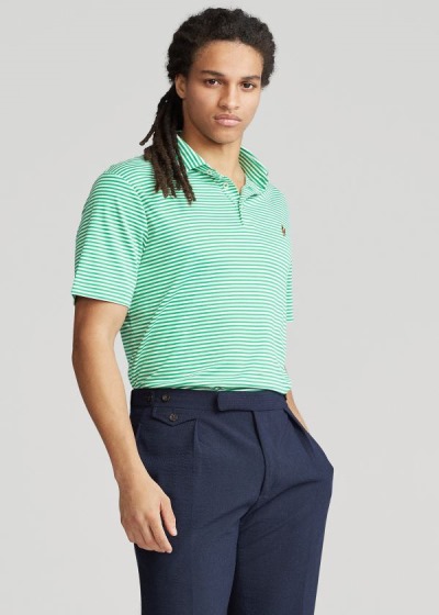 Polos Polo Ralph Lauren Hombre Verdes / Blancos - Classic Fit Soft Cotton - DQFXB4061